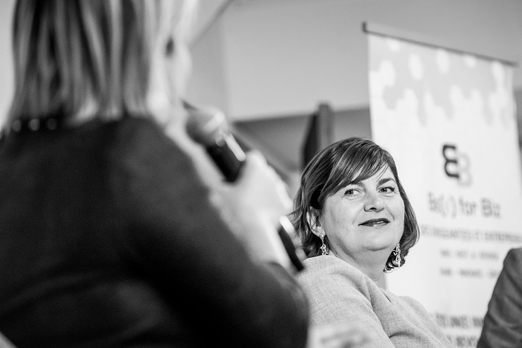 Sandra Le Grand (fondatrice de Kalidea) - Débat #Ambition - 21 mars 2017 – Be(e) for Biz – Levallois – ISC Paris © Collection privée - Photographe : Edouard Meyer - Deyer Studio - DR.