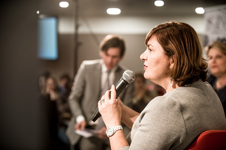 Sandra Le Grand (fondatrice de Kalidea) - Débat #Ambition - 21 mars 2017 – Be(e) for Biz – Levallois – ISC Paris © Collection privée - Photographe : Edouard Meyer - Deyer Studio - DR.